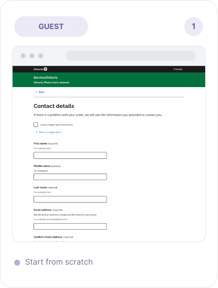 Guest — starts from scratch with no account